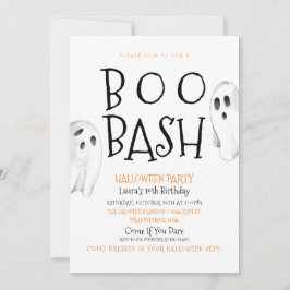 Hey Boo Halloween Ghost Birthday Kaart