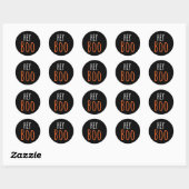 Hey Boo Halloween Ghost Boo Ronde Sticker (Vel)