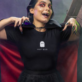 Hey Boo Halloween | Ghost Modern Minimalist Cute T-shirt