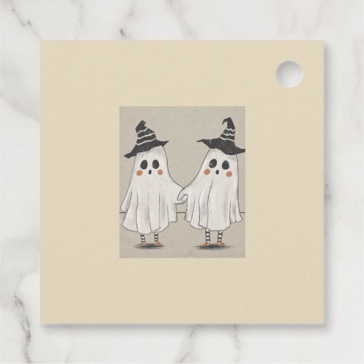 Hey Boo Halloween leuke uitnodiging voor kinderen  Bedankjes Labels (Achterkant)