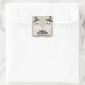 Hey Boo Halloween leuke uitnodiging voor kinderen  Vierkante Sticker (Tas)