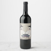 Hey Boo Halloween leuke uitnodiging voor kinderen Wijn Etiket (Voorkant)