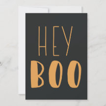 "Hey Boo" Halloween Typografie modern Custom