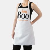 Hey Boo Halloween White Black Typografie Monogram Schort (Insitu)