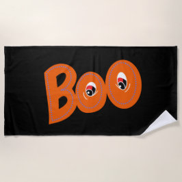 Hey Boo heb ik je bang gemaakt voor typografie en Strandlaken