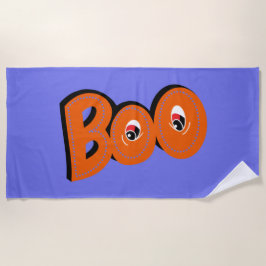 Hey Boo heb ik je bang gemaakt voor typografie tek Strandlaken