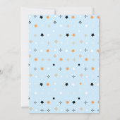 Hey Boo, invitación de Halloween azul con foto Kaart (Achterkant)