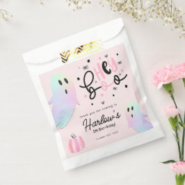 Hey Boo iriserende Ghost Pink Halloween Party Bedankzakje