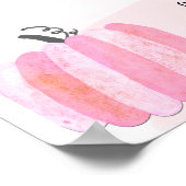 Hey Boo iriserende Ghost PinkHalloween Welkom Poster (Hoek)