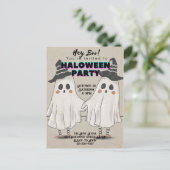 Hey boo je bent uitgenodigd Halloween Briefkaart (Staand voorkant)