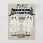 Hey boo je bent uitgenodigd Halloween Briefkaart (Voorkant)