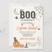 Hey BOO Kid Friendly Halloween Kostuumfeest  Kaart (Voorkant)