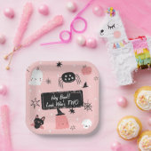 Hey Boo Kijk Wie is Twee Leuke Verjaardag Papier B Papieren Bordje (Feest)