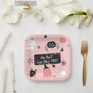 Hey Boo Kijk Wie is Twee Leuke Verjaardag Papier B Papieren Bordje