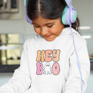 Hey Boo Kinder Schattigee Halloween Herfst Hoodie 