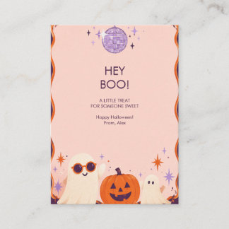 Hey Boo Lavendel Disco Geest Halloween Behandeling Informatiekaartje