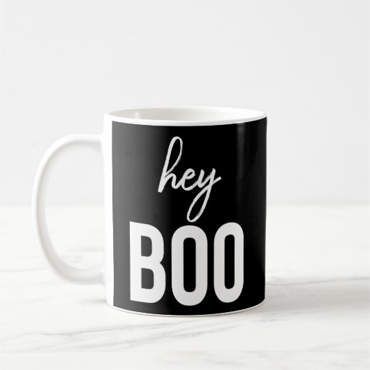 Hey Boo Love Ghost Pun Boo Halloween Koffiemok (Links)