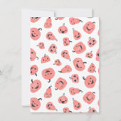 Hey Boo Modern Halloween Boho Girl Birthday Party Kaart (Achterkant)