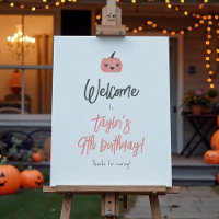 Hey Boo Modern Halloween Verjaardag Welkom Teken