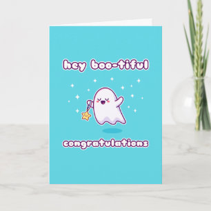 Hey Boo-Mooie felicitaties Pun Kaart