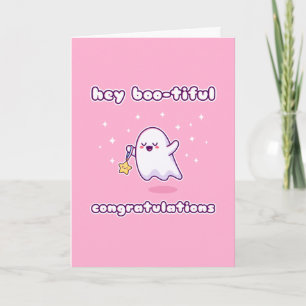 Hey Boo-Mooie felicitaties Pun Kaart