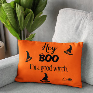 Hey Boo Naam op Oranje Halloween Accent Pillow Kussen