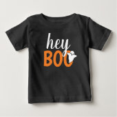Hey Boo Oranje Black Funny Halloween Ghost (Voorkant)