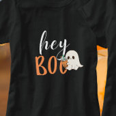 Hey Boo Oranje Black Funny Halloween Ghost T-shirt