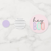 Hey Boo Pastel Halloween Verjaardagstafel Confetti (Voorkanten)