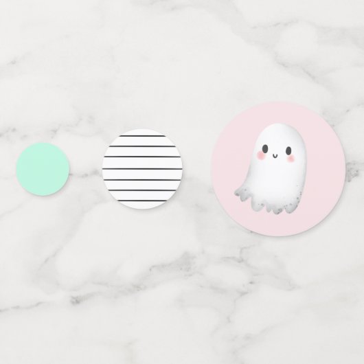 Hey Boo Pastel Halloween Verjaardagstafel Confetti (Achterkanten)