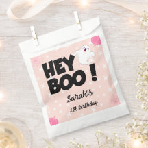 Hey Boo Pink Halloween Ghost Verjaardagsfeest