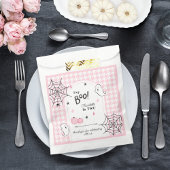 Hey Boo Pink Houndstooth Halloween Tweede Verjaard Bedankzakje