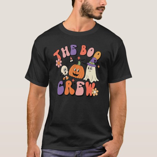 Hey Boo Pumpkin Boo Crew Halloween Boo Halloween C T-shirt (Voorkant)