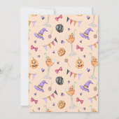 Hey Boo Pumpkin Cocktail Halloween Verjaardag Kaart (Achterkant)