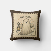 Hey Boo Retro Ghost Pillow – Schattigee Vintage