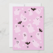 Hey Boo Schattige Spooky Ghost Halloween Party Kaart (Achterkant)