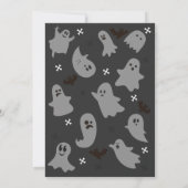 Hey Boo Schattige Spooky Ghost Halloween Party Kaart (Achterkant)