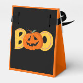 Hey Boo Schattigee Pompoen Typografie Tekenkunst Bedankdoosjes (Achterkant)