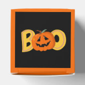 Hey Boo Schattigee Pompoen Typografie Tekenkunst Bedankdoosjes (Bovenkant)