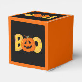 Hey Boo Schattigee Pompoen Typografie Tekenkunst Bedankdoosjes (Achterkant)