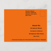 Hey Boo Schattigee Pompoen Typografie Tekenkunst Briefkaart (Achterkant)