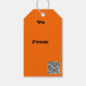 Hey Boo Schattigee Pompoen Typografie Tekenkunst Cadeaulabel (Achterkant)