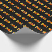 Hey Boo Schattigee Pompoen Typografie Tekenkunst Cadeaupapier (Hoek)