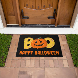 Hey Boo Schattigee Pompoen Typografie Tekenkunst Deurmat