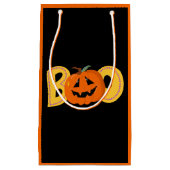 Hey Boo Schattigee Pompoen Typografie Tekenkunst Klein Cadeauzakje (Voorkant)