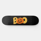 Hey Boo Schattigee Pompoen Typografie Tekenkunst Persoonlijk Skateboard (Horizontaal)
