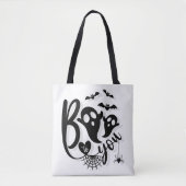 Hey Boo Simple Halloween Tote Bag (Voorkant)