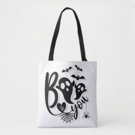 Hey Boo Simple Halloween Tote Bag