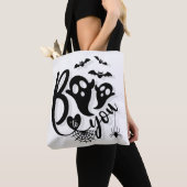 Hey Boo Simple Halloween Tote Bag (Dichtbij)