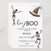 Hey Boo Skeleton Baby shower Kaart (Voorkant / Achterkant)